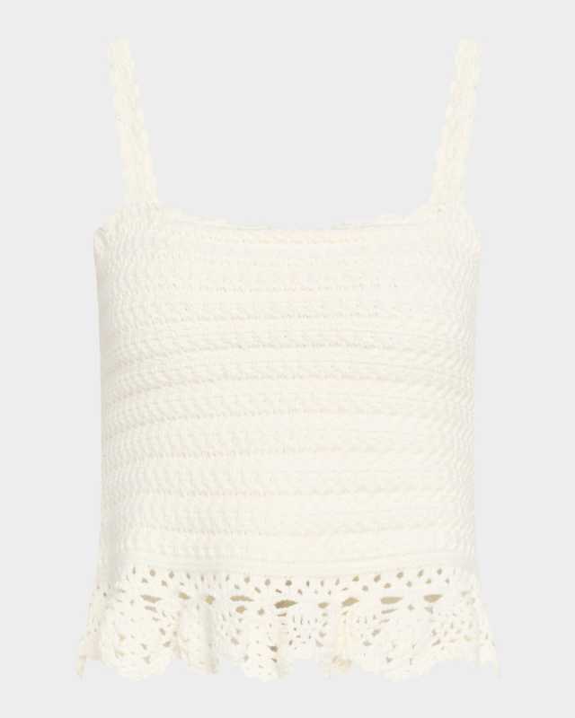 Estefania Crochet Knit Tank Top